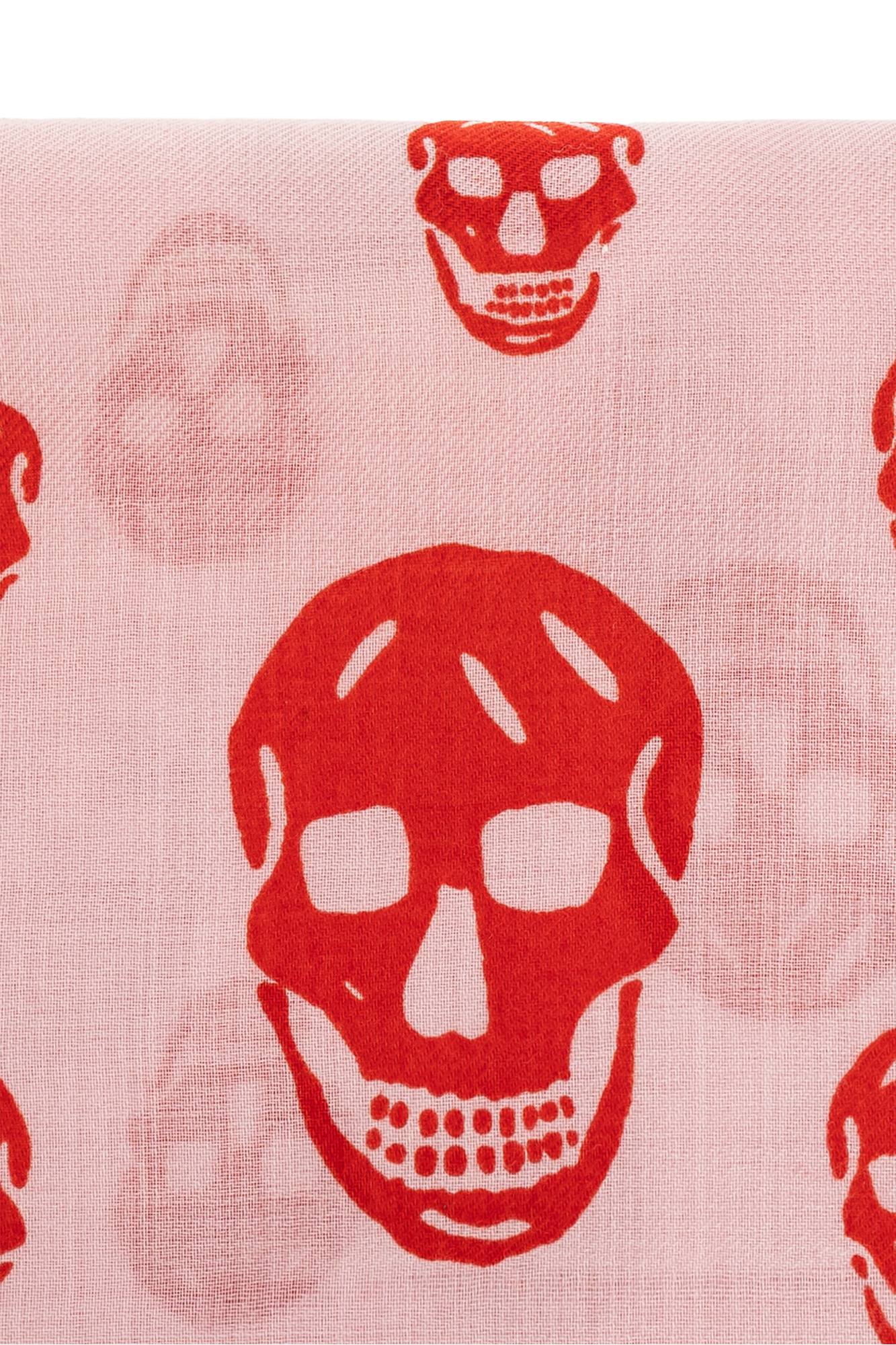 ALEXANDER MCQUEEN 赤 スカル柄 ストール Alexander McQueen Wool scarf with a distinctive skull motif